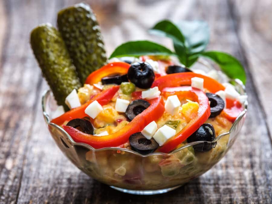 De Boeuf salad with vegetables