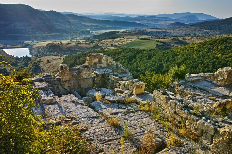 Sunrise at The ancient Thracian city of Perperikon, Kardzhali Regi