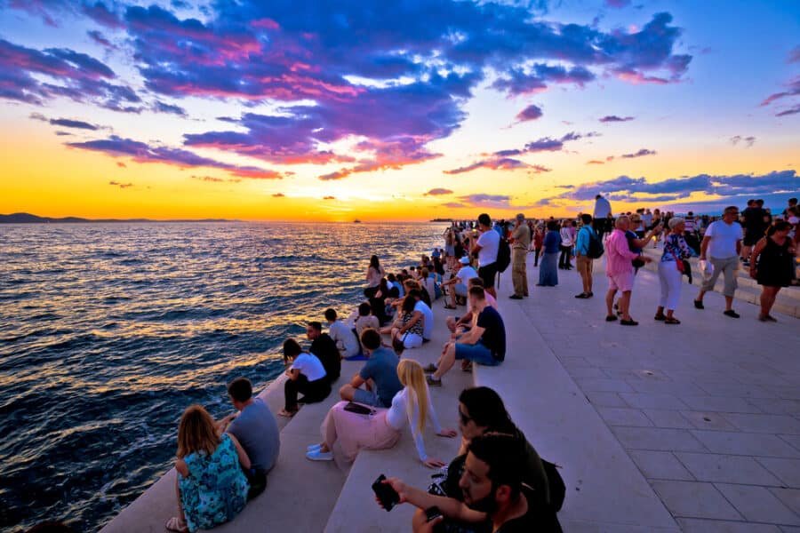 Things to do in Zadar - Unidentified people on Zadar sea organs